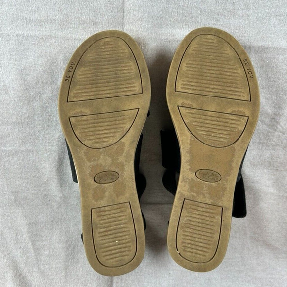 Dr Scholls Women Leather Animal Print Wedge Sandals Size 8W Strappy Boho Comfort - Picture 8 of 11